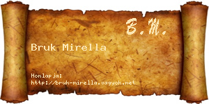Bruk Mirella névjegykártya